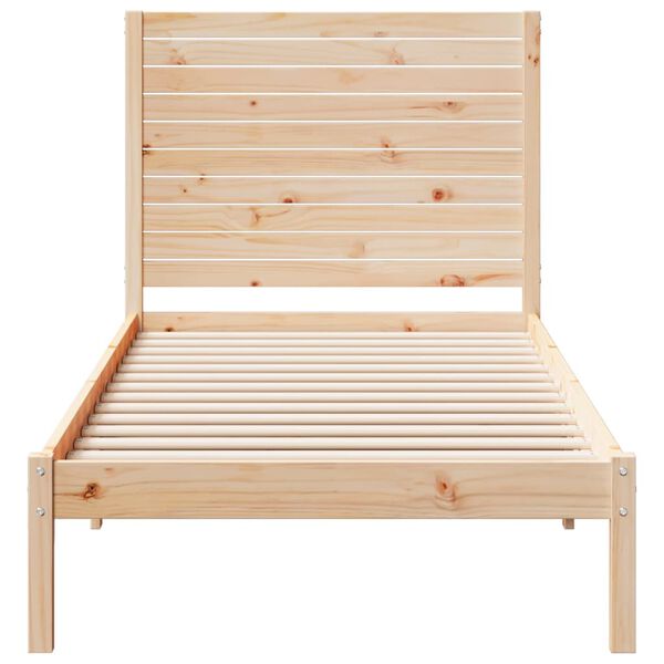 vidaXL Bedframe extra lang zonder matras massief hout 100x220 cm