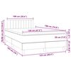 vidaXL Boxspring met matras en LED fluweel roze 120x190 cm