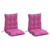 vidaXL Stoelkussens 2 st lage rug oxford stof roze