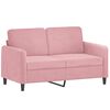 vidaXL 3-delige Loungeset met kussens fluweel roze