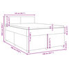 vidaXL Boxspring met matras stof lichtgrijs 140x190 cm