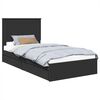vidaXL Opslag bed met lade met opslag Zwart 100 x 200 cm Bewerkt hout