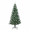 vidaXL Kunstmatig Voorverlicht Kerstboom Groen 210 cm PVC en Metaal
