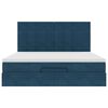 vidaXL Ottoman bed met matrassen 180x200cm fluweel donkerblauw