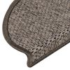 vidaXL Trapmatten zelfklevend 15 st sisal-look 65x21x4 cm bruinbeige