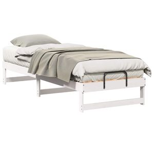 vidaXL Bedframe Wit 80 x 210 cm Massief grenenhout