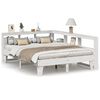 vidaXL Bed met boekenkast zonder matras grenenhout wit 160x200 cm