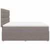 vidaXL Boxspring met matras stof taupe 180x200 cm