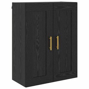 vidaXL Wandkast Zwart Eiken 69,5 x 34 x 90 cm Bewerkt hout