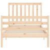 vidaXL Bedframe met hoofdbord massief hout 100x200 cm