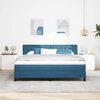 vidaXL Boxspringbed met matras Donkerblauw 180 x 200 cm Fluweel