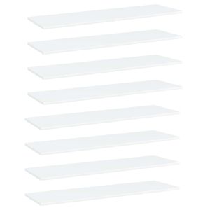 vidaXL Wandschappen 8 st 100x30x1,5 cm spaanplaat wit