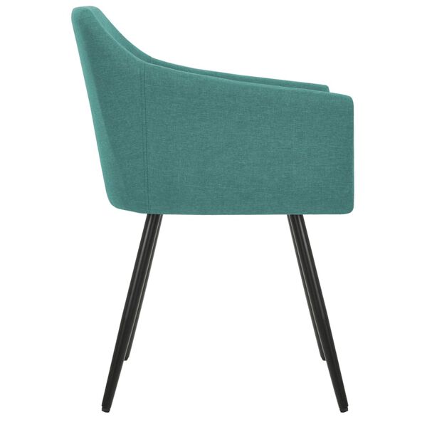 vidaXL Eetkamerstoelen 2 st stof groen