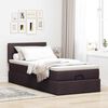 vidaXL Ottoman bed met matras 90x190cm stof donkerbruin