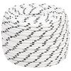 vidaXL Boottouw gevlochten 12 mmx100 m polyester wit