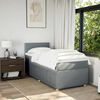 vidaXL Boxspring met matras stof lichtgrijs 90x190 cm
