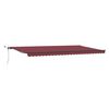 vidaXL Uitschuifbare luifel Bordeauxrood 600 &times; 300 cm Polyester