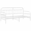 vidaXL Bedframe voor een daybed Wit 90 x 190 cm Gepoedercoat staal