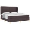 vidaXL Boxspringbed met Matras Donkergrijs 90x190 cm Donkerbruin Stof