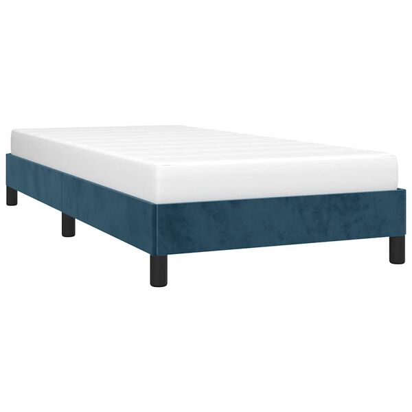 vidaXL Bedframe zonder matras 90x190 cm fluweel donkerblauw