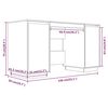 vidaXL Bureau 140x50x75 cm massief grenenhout wit