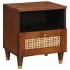 vidaXL Nachtkastje met lade Bruin 40 x 33 x 46 cm Massief acaciahout