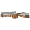 vidaXL Buiten bankenset 8 pcs Naturel en lichtgrijs 79 x 79 x 37 cm
