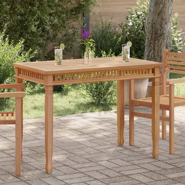 vidaXL Tuintafel 110x65x80 cm massief teakhout