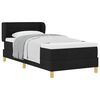 vidaXL Boxspringbed met matras met hoofdeinde Zwart 90 x 190 cm Stof