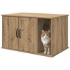 vidaXL Kattenhuis Ambachtelijk eiken 85 x 55 x 50 cm Bewerkt hout