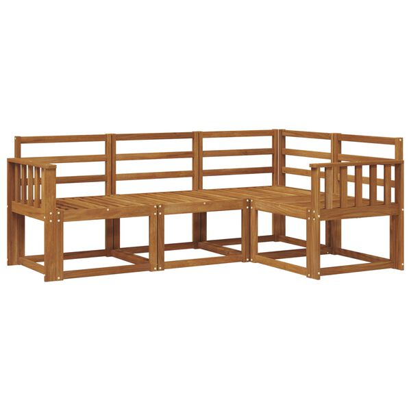 vidaXL Buiten bankenset 4 pcs Naturel Massief Acaciahout