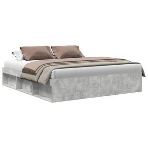 vidaXL Bedframe betongrijs 180x200 cm Super King Size