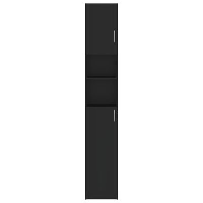 vidaXL Badkamerkast 32x25,5x190 cm spaanplaat zwart