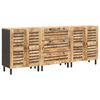 vidaXL Opslagkasten 3 st 180 x 33 x 75 cm Massief Mango Hout Naturel
