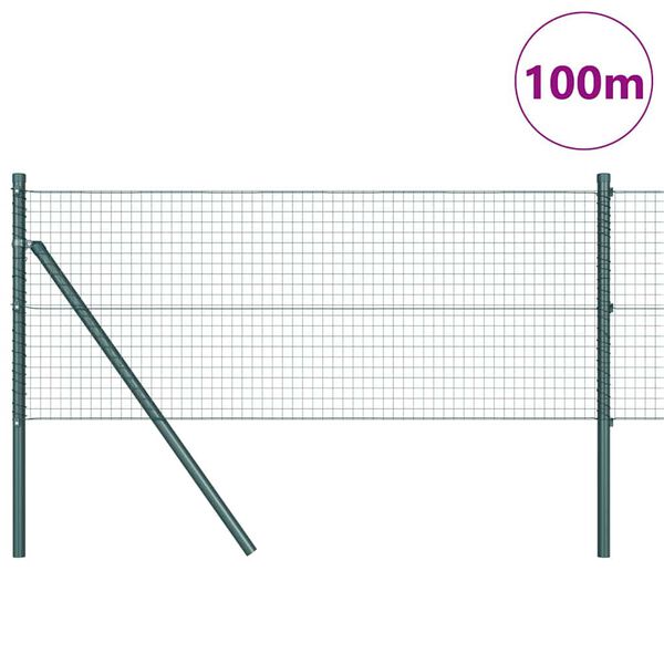vidaXL Afrasteringspaal Groen 100 x 0,4 m (25 x 25 mm gaas)