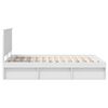vidaXL Bedframe met hoofdeinde Wit 140 x 200 cm Massief grenenhout