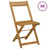 vidaXL Bistrostoelen voor buiten 8 st Naturel Massief Acaciahout