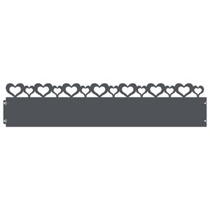 vidaXL Gazonranden 10 st 103 x 0,05 x 22 cm Staal Antraciet