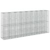 vidaXL Gabion Verhoogd Bed 4 pcs Zilver 330 x 50 x 150 cm