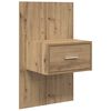 vidaXL Hoofdbord Met Kast met lade 3 pcs Artisan Eiken Bewerkt hout