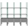vidaXL Plantenbak met latwerk 160x40x142,5 cm polypropeen lichtgrijs