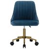 vidaXL Eetkamerstoelen draaibaar 6 st fluweel blauw