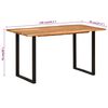 vidaXL Eettafel 140x70x76 cm massief acaciahout