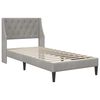 vidaXL Bedframe met hoofdeinde Lichtgrijs 80 x 200 cm Fluweel