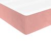 vidaXL Boxspring met matras fluweel roze 140x190 cm