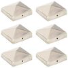 vidaXL Paalkappen 6 st piramide 81x81 mm roestvrij staal