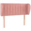 vidaXL Hoofdbord met randen 93x23x78/88 cm fluweel roze