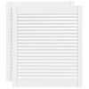 vidaXL Kastdeuren met lamellen 2 st 69x59,4 cm massief grenenhout wit
