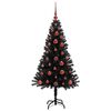 vidaXL Kerstboom met 150 LED met standaard Zwart 120 cm PVC