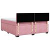 vidaXL Boxspring met matras fluweel roze 180x200 cm